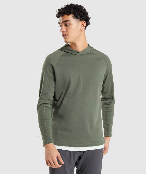 Panske Mikiny S Kapucňou Gymshark Studio Olivovo Zelená | GB4267830
